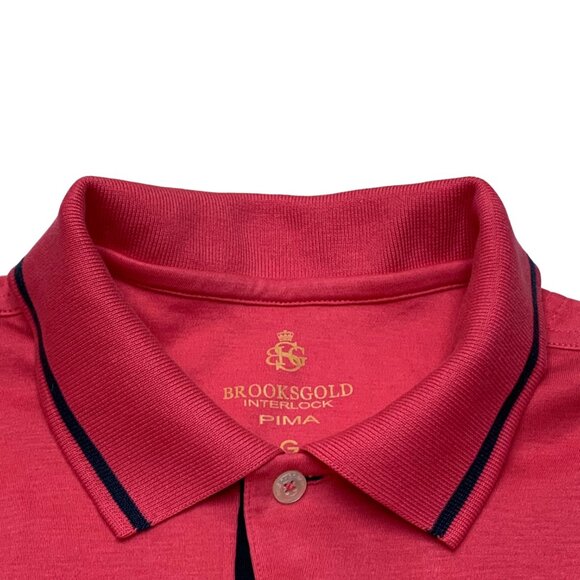 Brazilian BROOKSGOLD Amaranth Interlock Pima Classic Polo - Picture 12 of 13